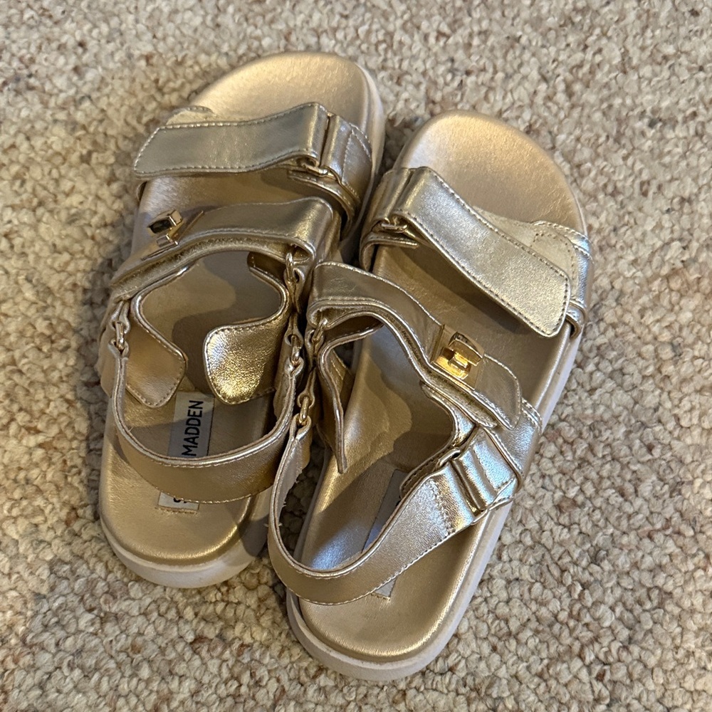 Steve Madden Kids Metallic Gold Sandals